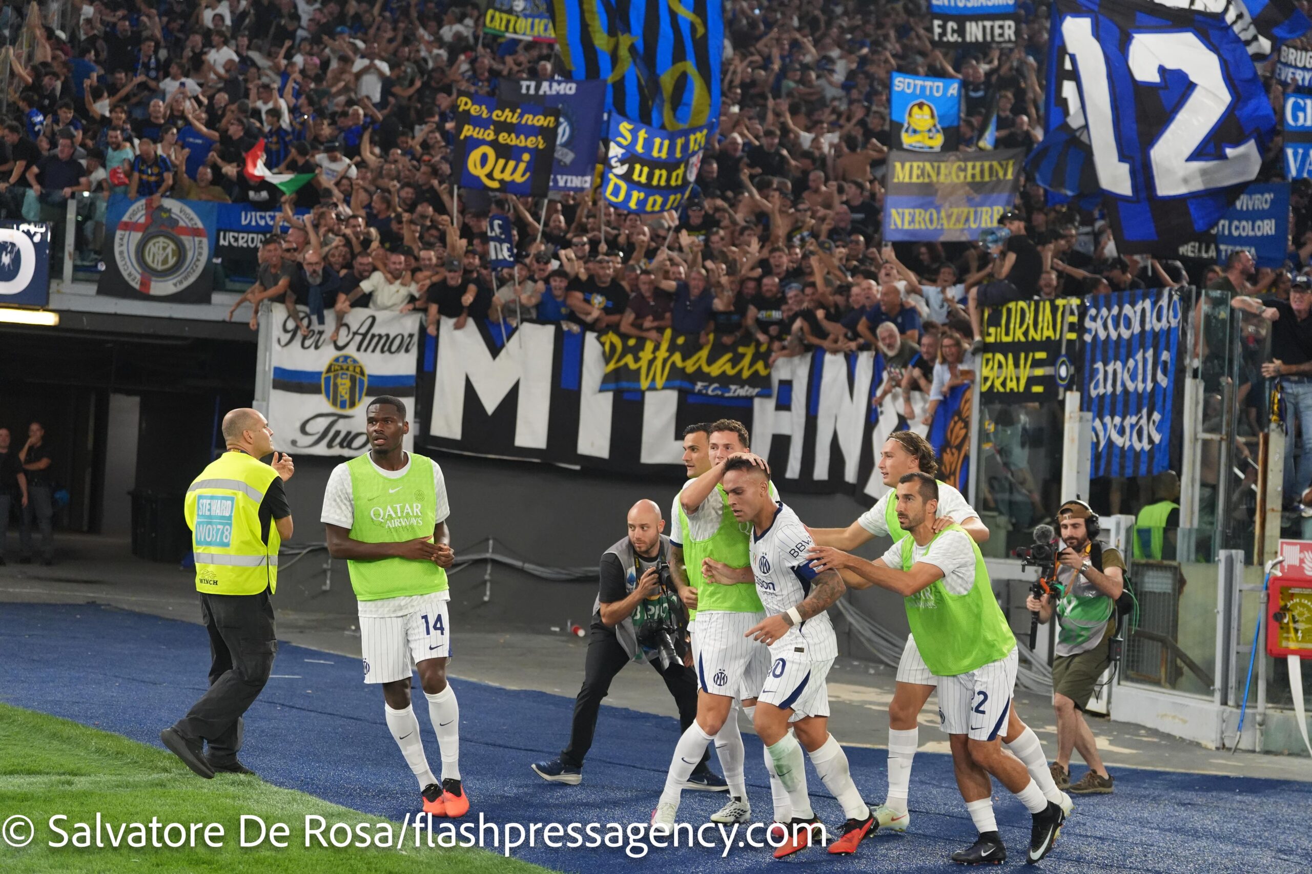 Roma-Inter 2-2, spettacolo all’Olimpico